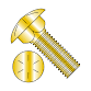 STEEL SQUARE-NECK CARRIAGE BOLTS, MEDIUM-STRENGTH, ZINC YELLOW-CHROMATE, M12 X 1.75MM, 70MM LONG