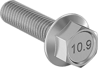 M8-1.25 MM X 14MM JIS HIGH-STRENGTH STEEL FLANGED HEX HEAD SCREW