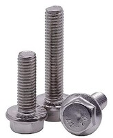 M5-.8x5MM HEX FLANGE BOLT SERRATED A2SS (18-8SS)
