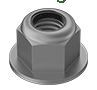 M6-1.00 DIN 6926 COARSE CLASS 10 NYLON FLANGE LOCKNUTS NON-SERRATED METRIC COARSE ZINC YELLOW