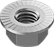 M8-1.25 SERRATED FLANGE NUT PHOS &amp; OIL