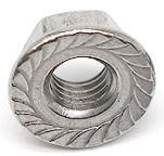 M8-1.25 SERRATED HEX FLANGE LOCKNUT A2SS