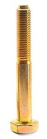ZINC YELLOW-CHROMATE PLATED STEEL HEX HEAD SCREW, HIGH-STRENGTH, M6 X 1 MM THREAD, 45 MM LONG