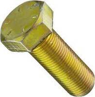 ZINC YELLOW-CHROMATE PLATED STEEL HEX HEAD SCREW, HIGH-STRENGTH, M6 X 1 MM THREAD SIZE, 70 MM LONG