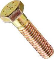 M8-1.25X130 MM,(PT) DIN 931 / ISO 4014 COARSE HEX CAP SCREWS 10.9 DIN 931 / ISO 4014 COARSE ZINC YEL