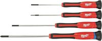 4-PIECE PRECISION SCREWDRIVER SET WITH 360 DEGREE ROTATING BACK CAPS