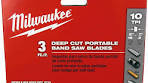 MILWAUKEE PORTABLE BAND SAW REPLACEMENT BLADES, 3-PK., 10 TPI, MODEL# 48-39-0501