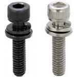 M8-1.25 X 20MM SOCKET HEAD CAP SCREW WITH STANDARD WASHER SET BLACK ALLOY
