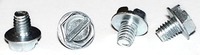 6-32 X 1/2&quot; SLOTTED INDENTED HEX WASHER HEAD MACHINE SCREW FULLY THREADED ZINC