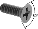 8-32 X 1/4 PHILLIPS FLAT HEAD MACH SCREW BLACK OXIDE 18-8SS