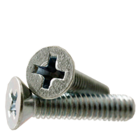 10-24 X 1/2 PHILLIPS FLAT MACHINE SCREW UNDERCUT ZINC