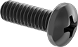 1/4-20 X 3/4&quot; PHILLIPS PAN HEAD MACH SCREW BLACK-OXIDE STAINLESS STEEL SCREWS HAVE A MATTE-BLACK FIN
