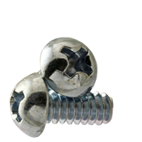 #10-24 X 1/2 PHILLIPS ROUND MACHINE SCREW FULLY THREADED ZINC