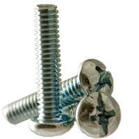 #8-32 X 1&quot;, (FT) MACHINE SCREW ROUND HEAD PHILLIPS/SLOTTED COMBO ZINC CR+3