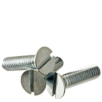 3/8-16 X 3/4 SLOTTED FLAT HEAD MACHINE SCREW ZINC