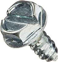 1/4-20 X 1/2&quot; SLOTTED HEX WASHER HEAD SEMS SCREW GR 2 ZINC