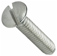 8-32 X 1&quot; SLOTTED OVAL MACHINE SCREW STAINLESS STEEL