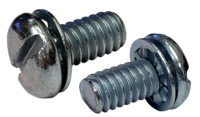 #6-32 X 1/4 SLOTTED PAN SEMS INT TOOTH MACHINE SCREW ZINC