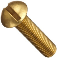 10-24 X 1/4&quot; SLOTTED ROUND MACHINE SCREW BRASS