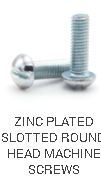 #4-40X3/8&quot;,(FT) MACHINE SCREW ROUND HEAD SLOTTED ZINC CR+3