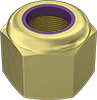 1-3/4&quot;-12 NYLON INSERT LOCKNUT HIGH-STRENGTH STEEL ZINC YELLOW