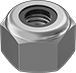 NILNNEBOSS6C 6-32 18-8 STAINLESS STEEL NYLON-INSERT LOCKNUT, BLACK-OXIDE