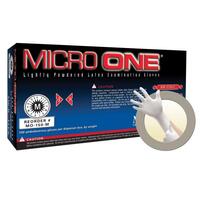 MICRO ONE LATEX GLOVES - MEDIUM