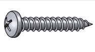 #8 X 2-1/2&quot; 18-8 OVAL HD PHILS TAPPING SREW