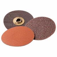 ROLOC DISCS 777F, CERAMIC/REGULAR ALUMINA MIX, 3 IN DIA., 36 GRIT, ROLL ON MOUNT