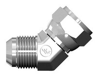 FEMALE JIC SWIVEL 45 ELBOW