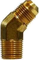 3/4 (#12 JIC) X 1/2 MNPT 45 ELB BRASS