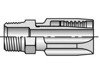 PARKER REUSABLE HOSE FITTING, 1/8&quot; NPT X 3/16&quot; ID HOSE, STEEL
