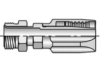 PARKER REUSABLE HOSE FITTING, MALE INVERTED SAE 45 SWIVEL STRAIGHT, -4 SAE 45 X 3/16&quot; ID HOSE, STEEL