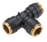 1/4 X 1/4 X 3/8 COMPOSITE PUSH-IN AIR BRAKE FITTING UNION TEE