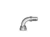 NIPPLE FEMALE JIC 37? - SWIVEL - 90? ELBOW - SHORT DROP