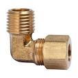 5/16 COMPRESSION X 1/4 MIP BRASS ELBOW