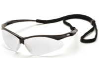 PMXTREME SAFETY GLASS-BLK FRAME-CLEAR ANTI-FOG LENS