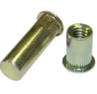 BA-AELA-610-4.2 M6X1 RIVNUT, 0.70-4.20MM GRIP RANGE LARGE FLANGE HEAD, ROUND BODY SPLINED