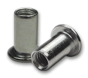 1/4-20 (.020-.080 GRIP) LARGE FLANGE SMOOTH HEAVY DUTY RIVET NUT STEEL