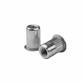 RIVETNUT INSERT, 1/4-20 UNC-2B (.027-.165 GRIP) ROUND BODY SPLINED, LARGE FLANGE HEAD