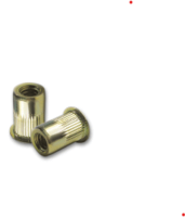 5/16-18 X .805 LONG (.150-.312 GRIP) LARGE FLANGE KNURLED BODY NUT SERT ZINC YELLOW (1500/CTN)