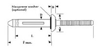 LOW PROFILE HEAD RECESSED CROWN, 1/4&quot;-.250 RIVET