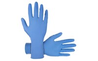 SAS SAFETY 6609-40 DERMA-MAX POWDER FREE EXAM GRADE DISPOSABLE NITRILE 8 MIL GLOVES, EXTRA LARGE, BO