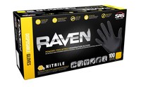 RAVEN POWDER-FREE NITRILE GLOVE , 7 MIL - SM