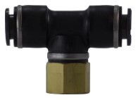 3/8&quot; X 3/8&quot; PTC X 1/8&quot; FEMALE NPT DOT UNION TEE COMPOSITE/BRASS