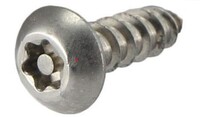 #10 X 2&quot; BUTTON HEAD SOCKET HEX DRIVE TAMPER PROOF PIN IN SHEET METAL SCREW 18-8 STAINLESS STEEL
