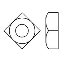 3/4&quot;-10 SQUARE NUTS GRADE 2 PLAIN