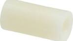 OFF-WHITE NYLON UNTHREADED SPACER, 3/4&quot; OD, 1/2&quot; LONG, FOR 3/8&quot; SCREW SIZE