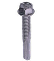 #12 X 1&quot; HEX WASHER HEAD TEK SCREW 410SS