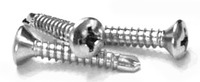 #8 X 1&quot;PHILLIPS OVAL FULL THREAD SELF DRILLING SCREW BLACK OXIDE